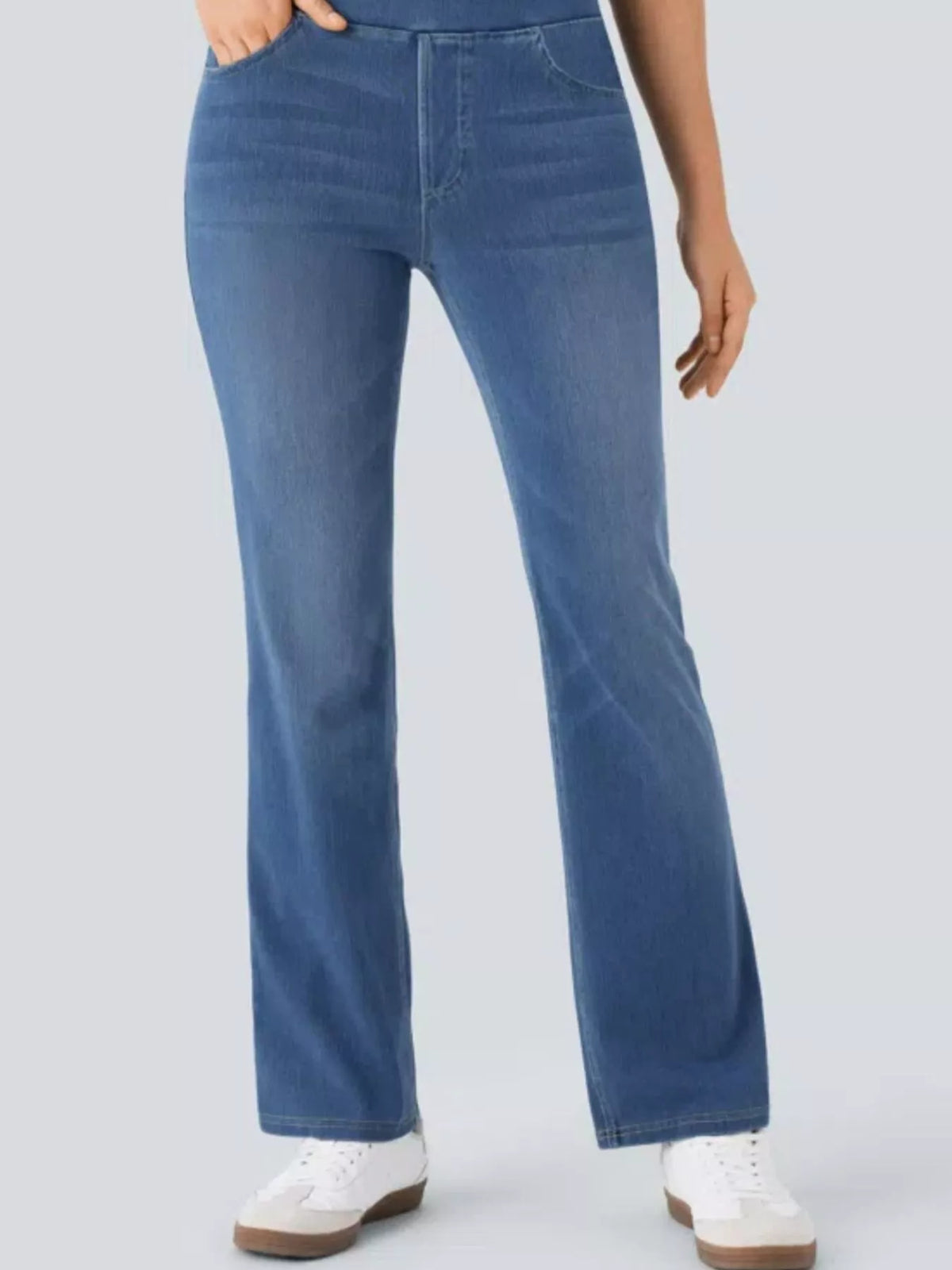 high waist slim fit jeans | dropsona 70% cotton, 30% polyester - neutral - material texture