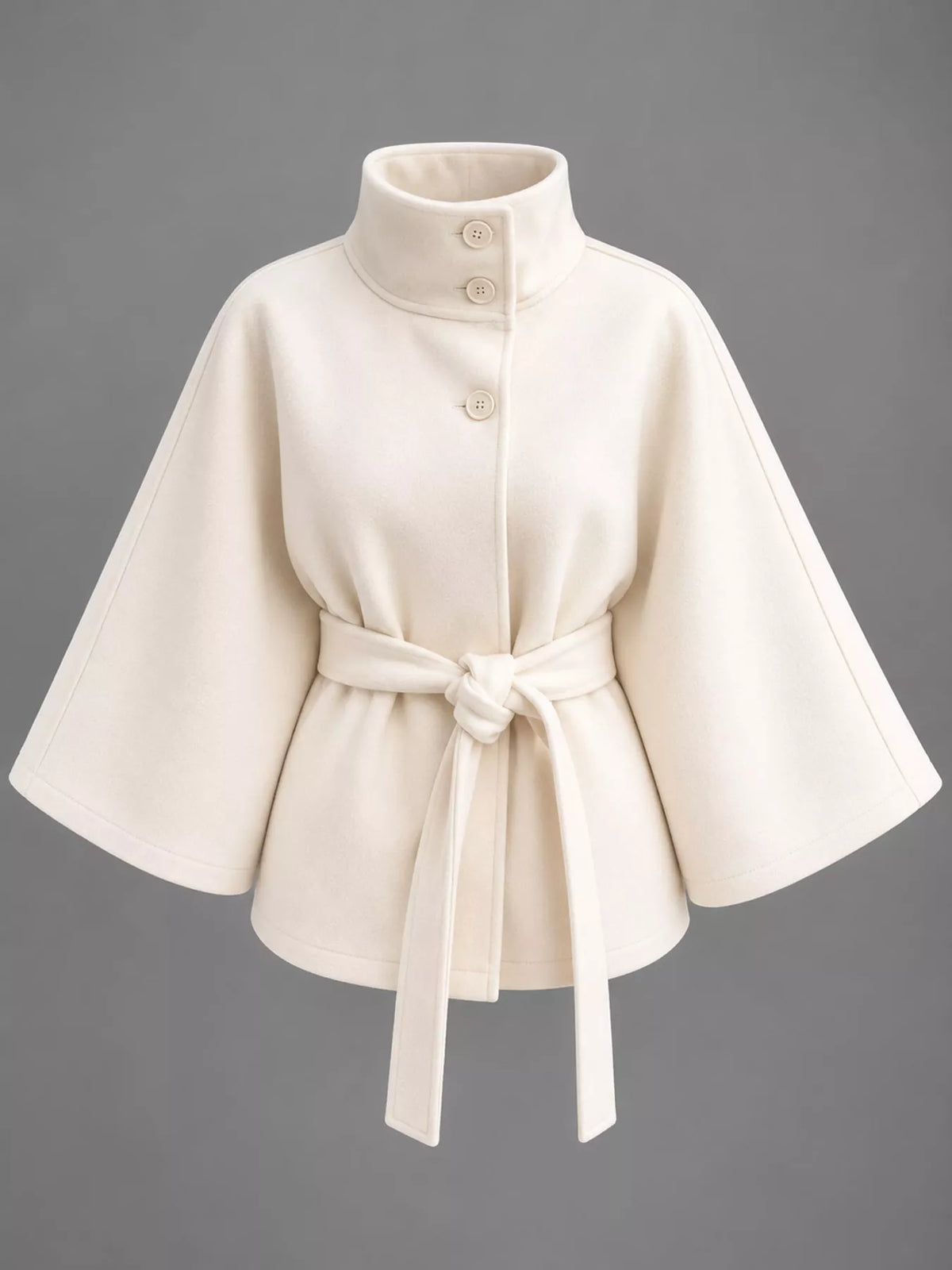 belt button detail outerwear | dropsona polyester 95% - neutral - size reference