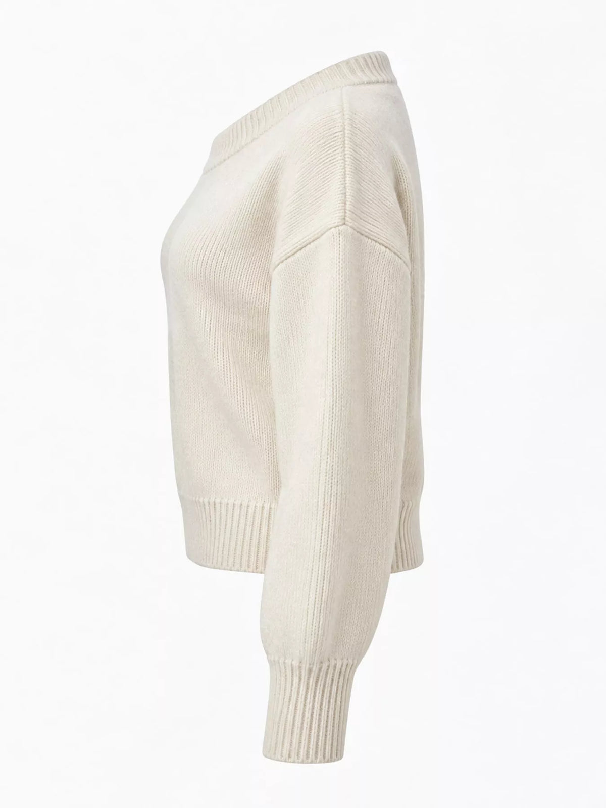 one shoulder ribbed knit sweater – fit | dropsona - neutral - material texture