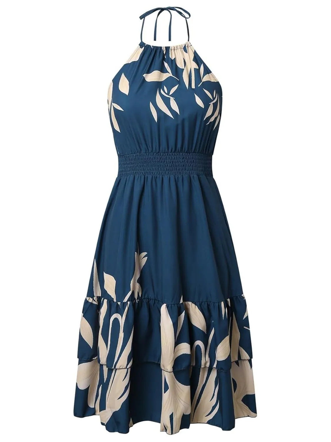 paisley print halter neck mini dress - size reference