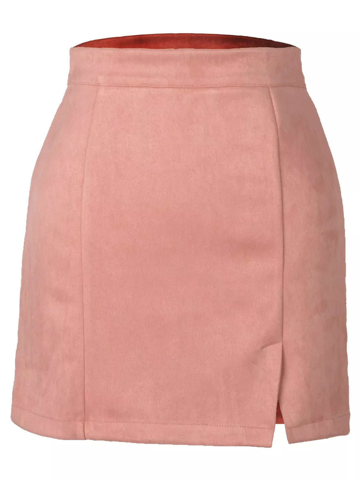 high-waisted slit skirt – zipper, slit, seam detail | dropsona - neutral - usage example