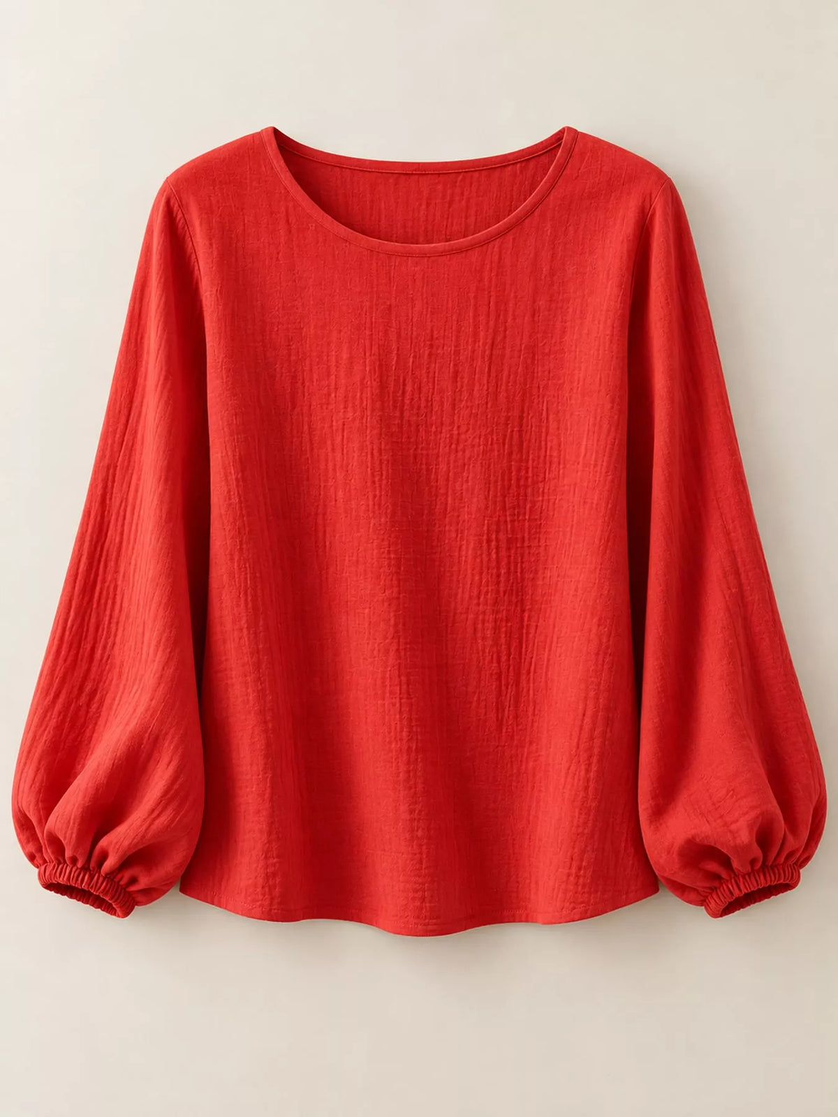 full size elasticated cuffs long sleeve blouse plus | dropsona - neutral - size reference