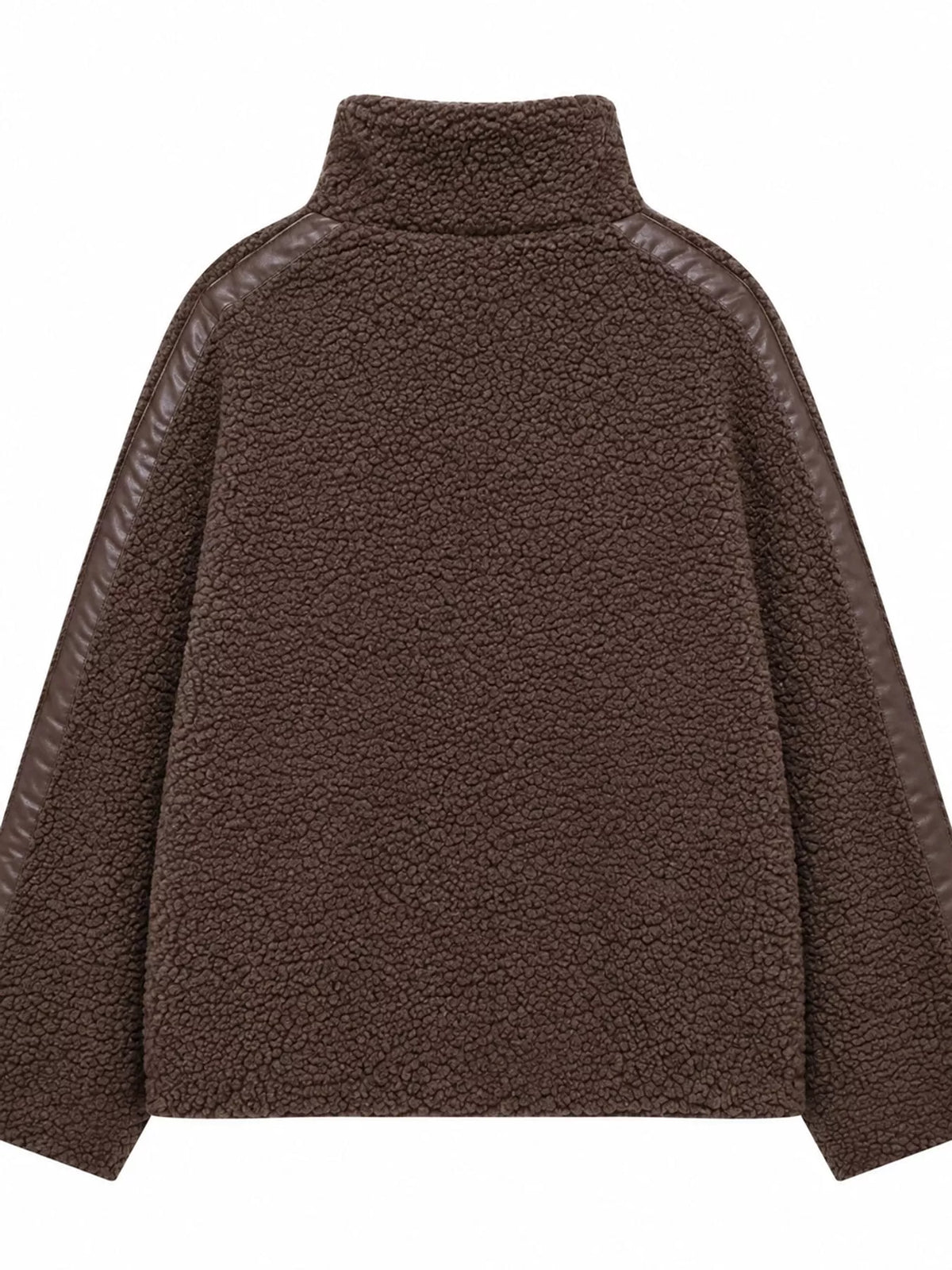 sherpa zip-up outerwear | dropsona - neutral - usage example