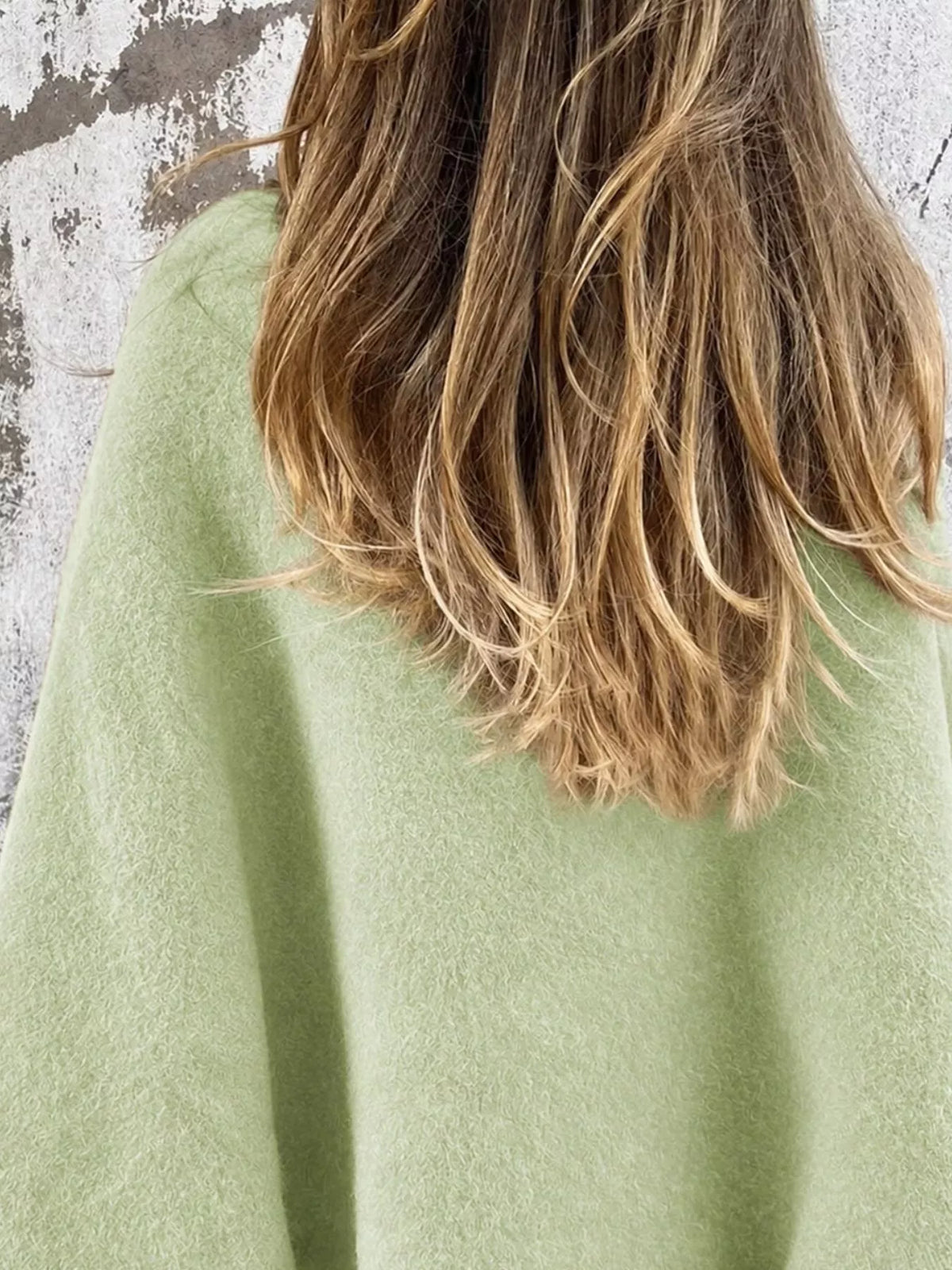 full size fuzzy texture open-front cropped outerwear | dropsona - neutral - packaging
