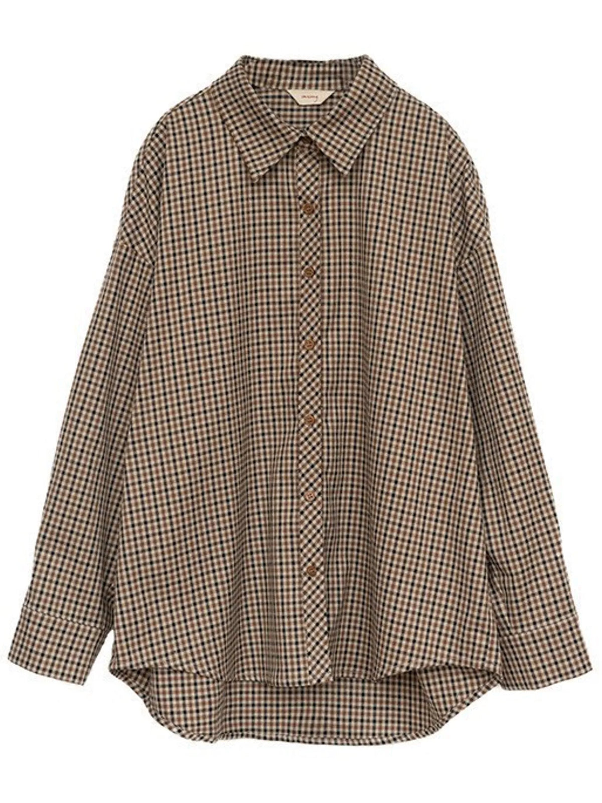 plaid button-down shirt – buttoned,basic style fit | dropsona - neutral - packaging