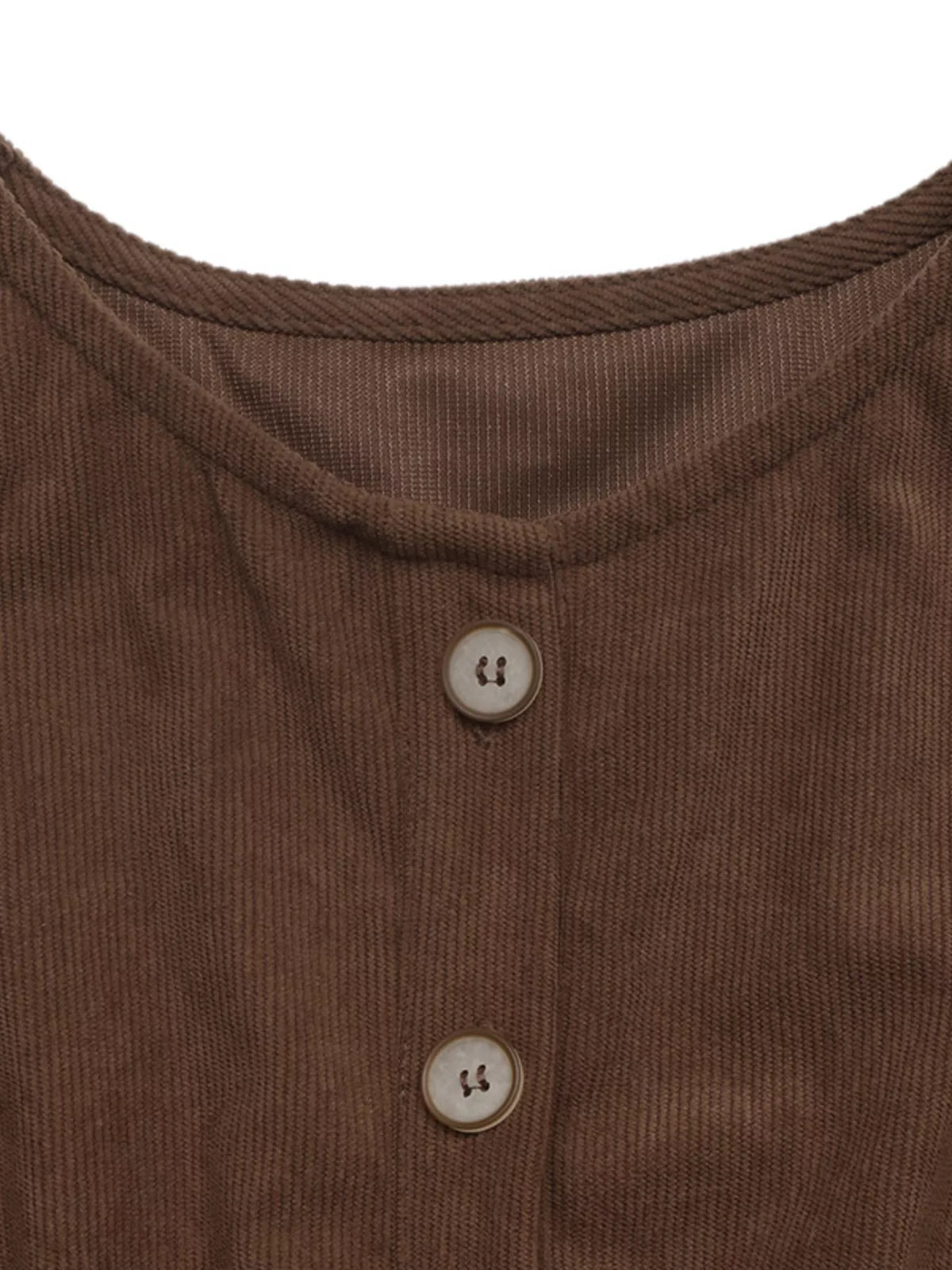 corduroy button-down maxi dress – buttoned,tied,slit | dropsona - neutral - usage example