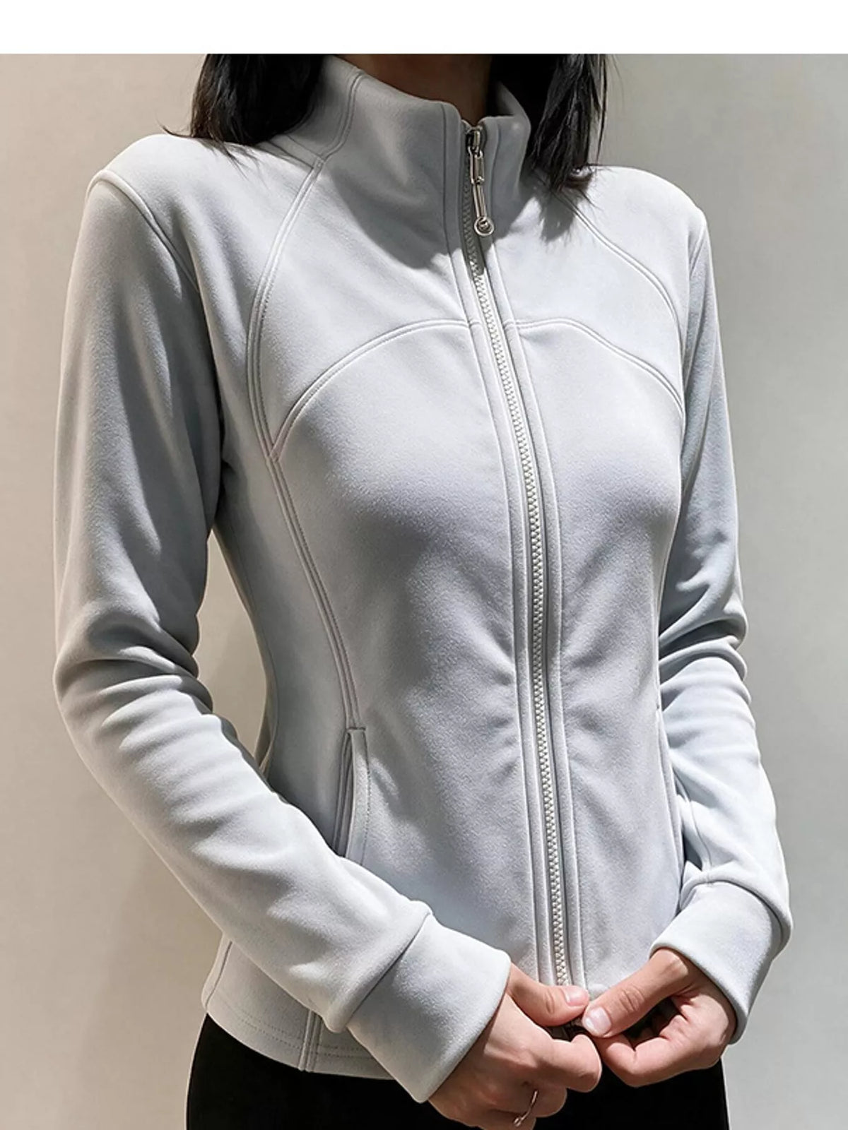 slim-fit full-zip active outerwear | dropsona - neutral - packaging