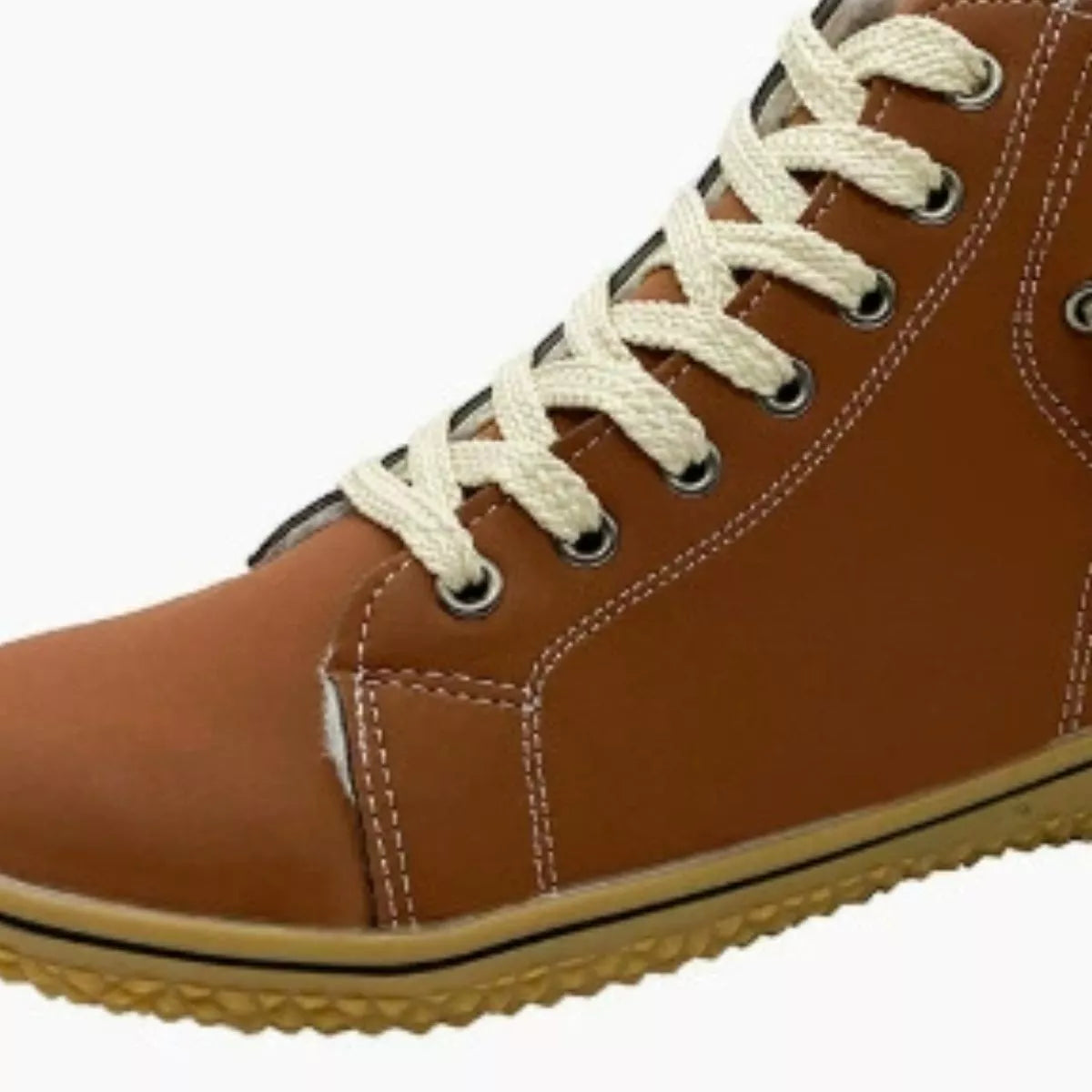 faux suede lace-up ankle boots with warm fleece lining | dropsona - neutral - material texture
