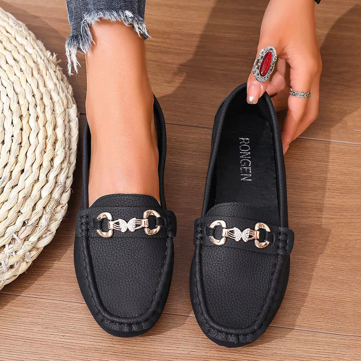 round toe slip-ons – gorgeous boots | dropsona - neutral - front view