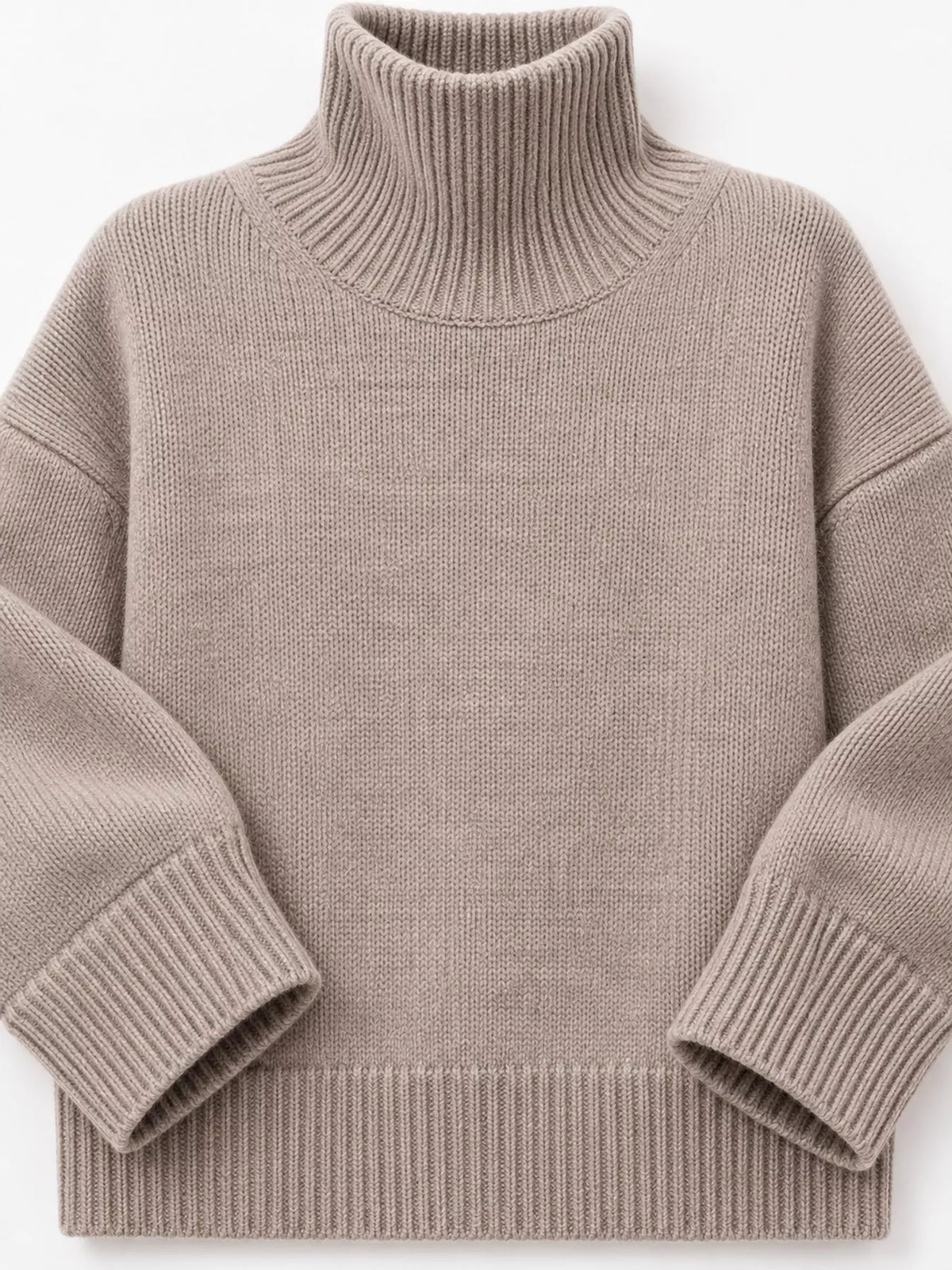 oversized turtleneck wool sweater | dropsona - neutral - packaging