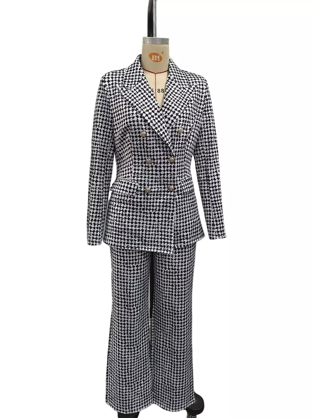 double-breasted blazer and pants set | dropsona - neutral - size reference