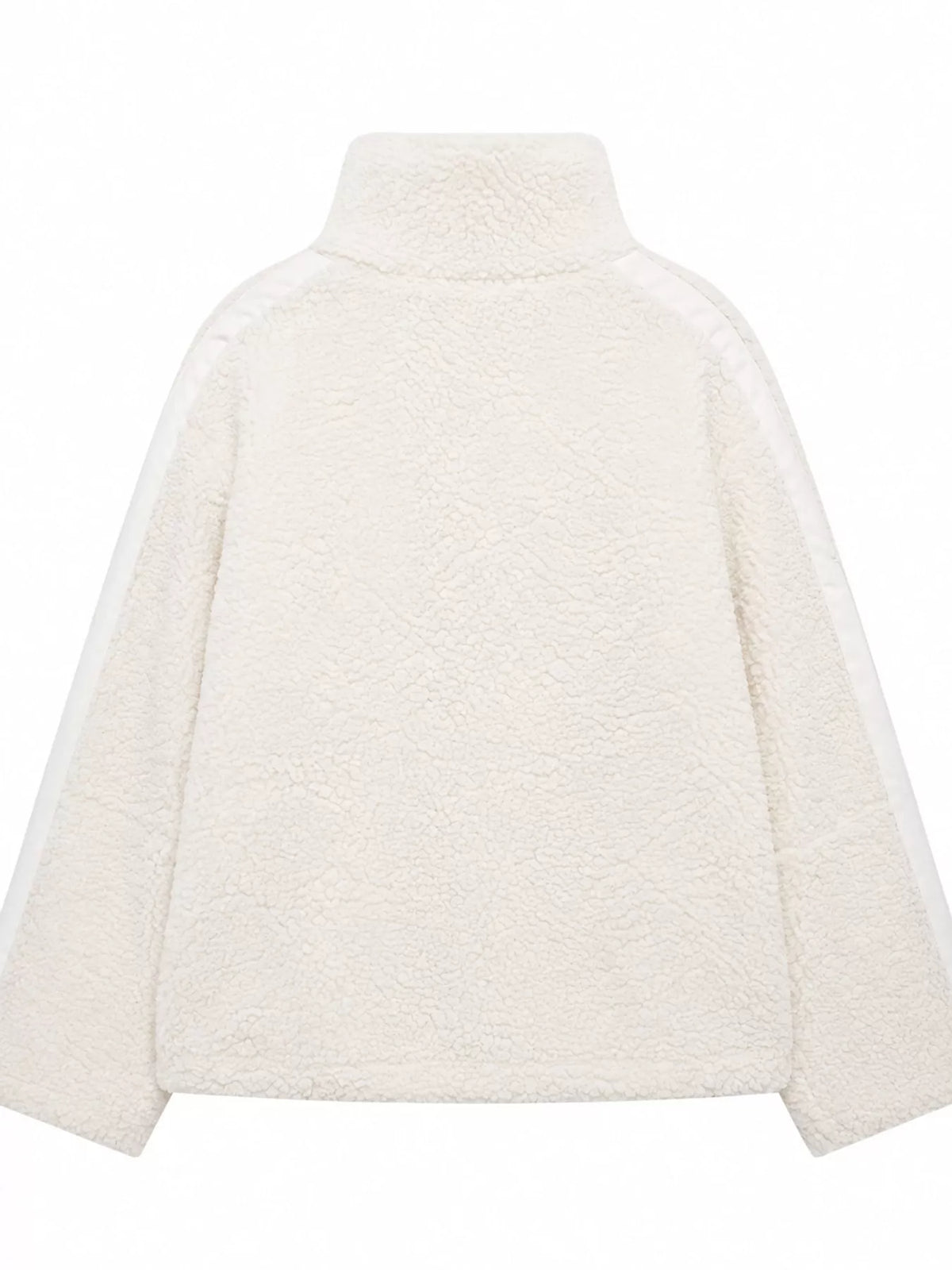 sherpa zip-up outerwear | dropsona - neutral - size reference