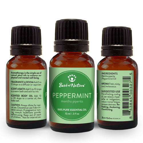 peppermint essential oil – description will | dropsona - neutral - front view