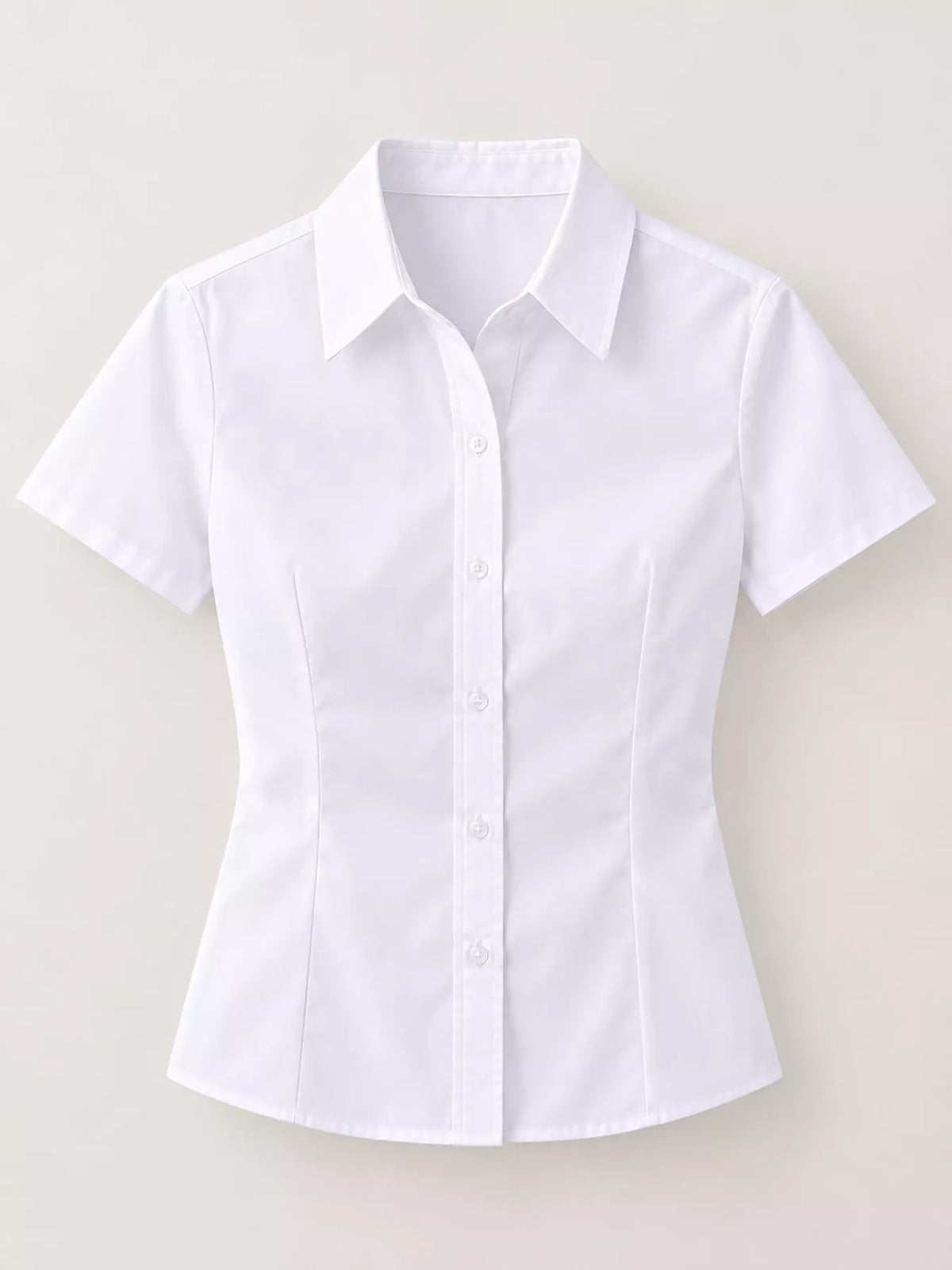 full size classic slim-fit button-down shirt plus | dropsona - neutral - front view