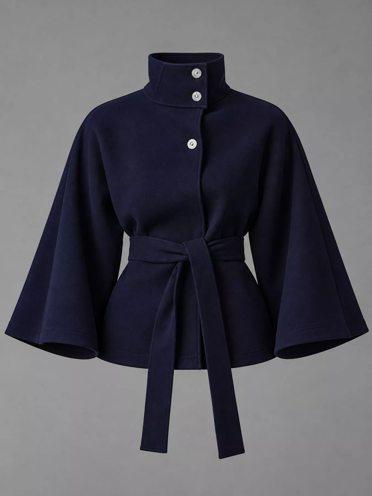 belt button detail outerwear | dropsona polyester 95% - neutral - material texture