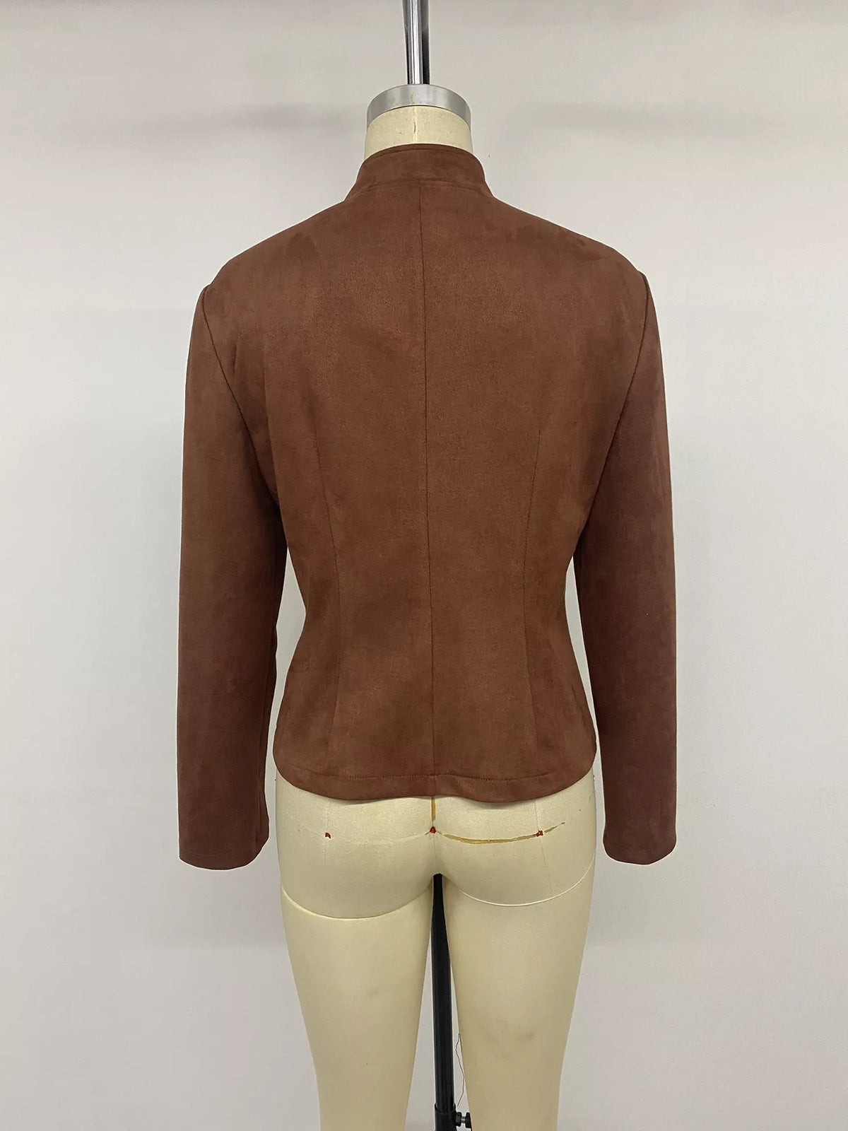 vintage stand collar cropped jacket | dropsona - neutral - usage example