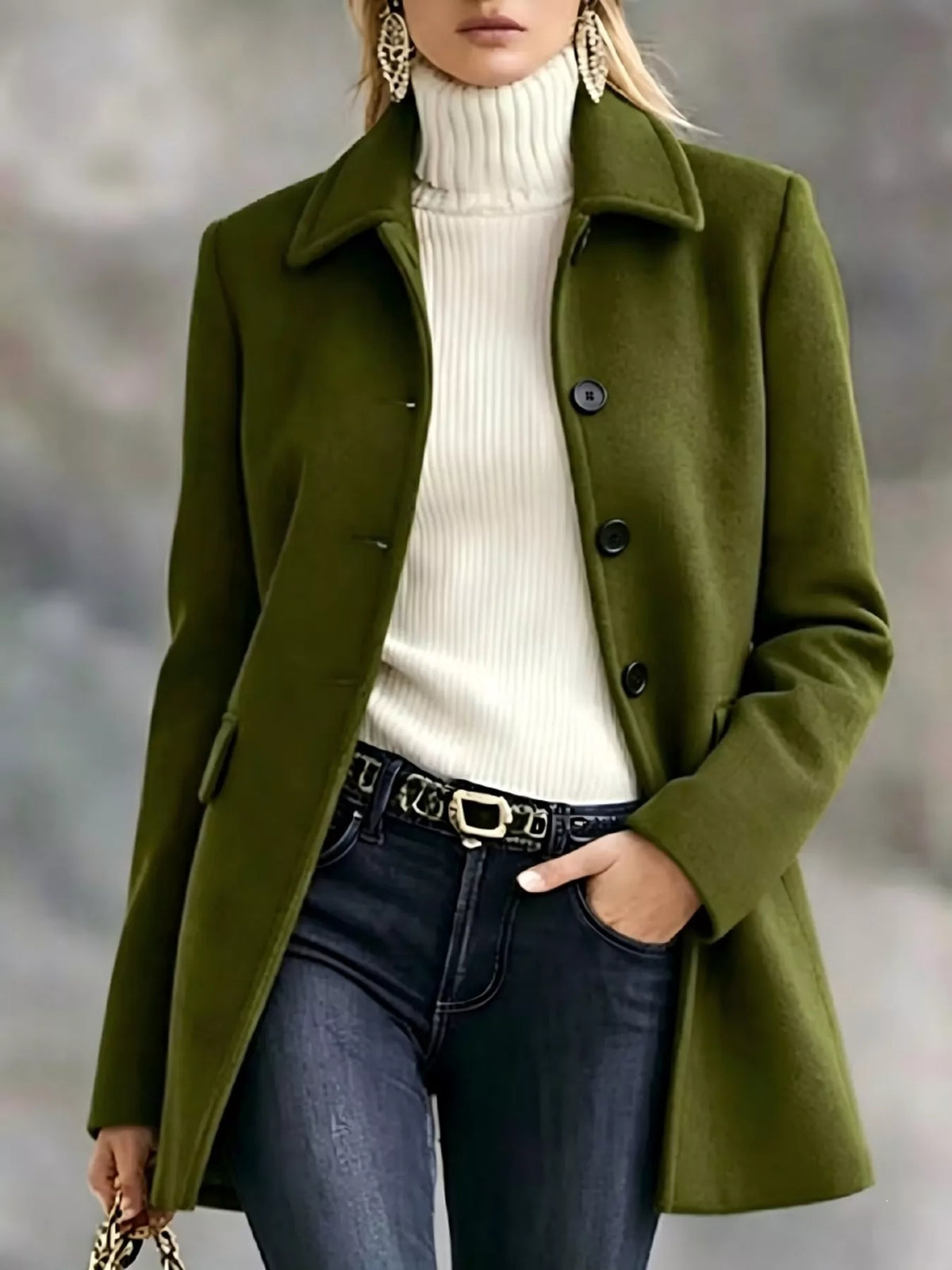 button up longline coat – buttoned | dropsona - neutral - usage example