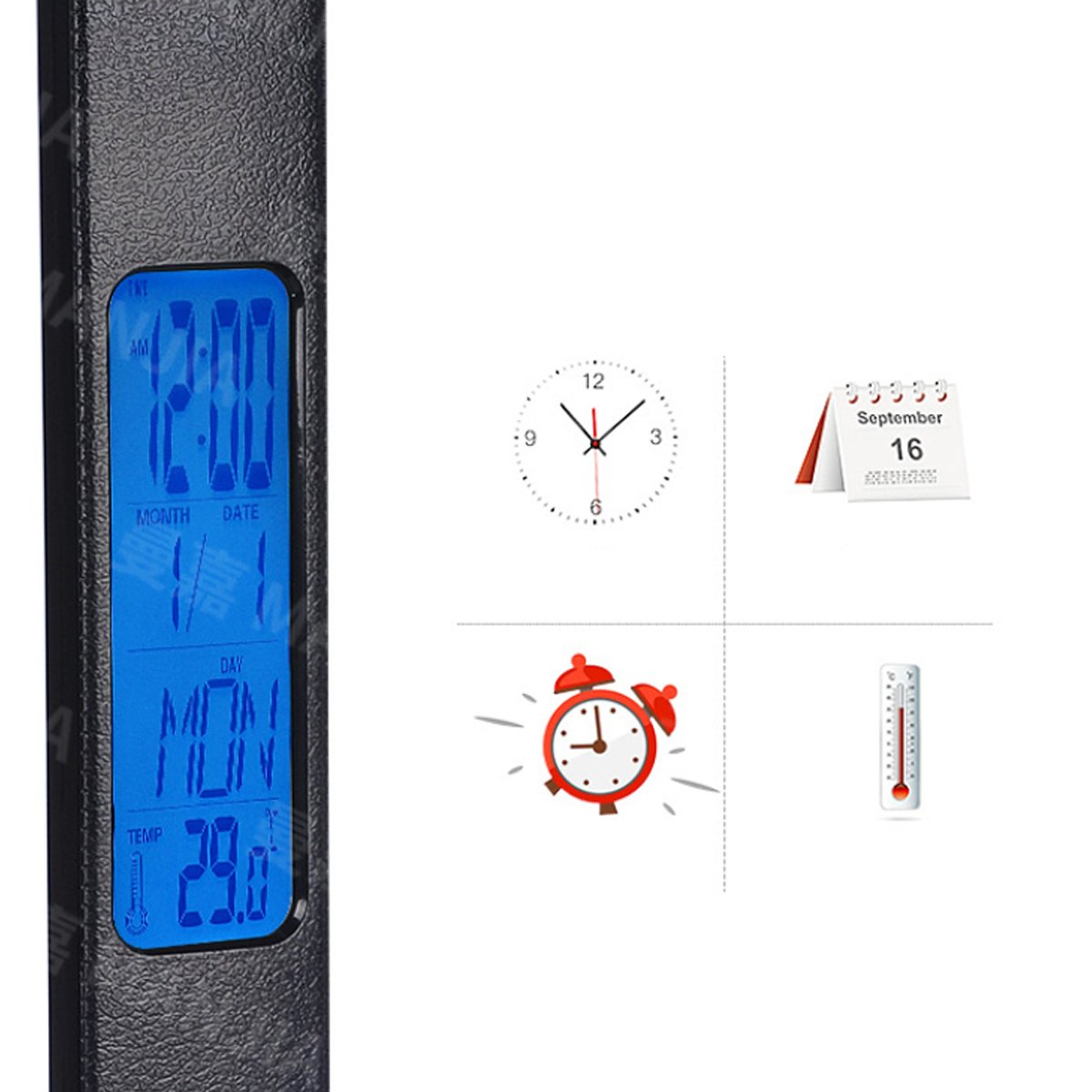 lamp plus 3 in 1 with phone charger, clock and th | dropsona - neutral - material texture