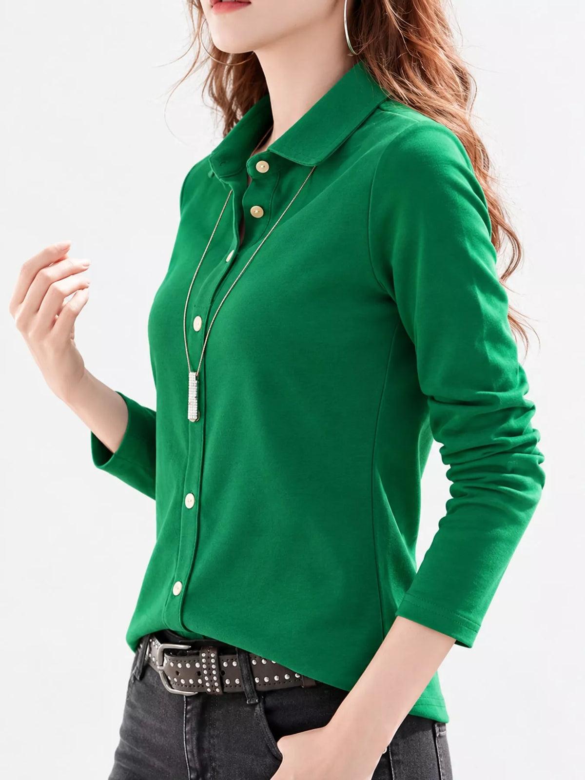 full size button-down long sleeve shirt plus | dropsona - neutral - packaging