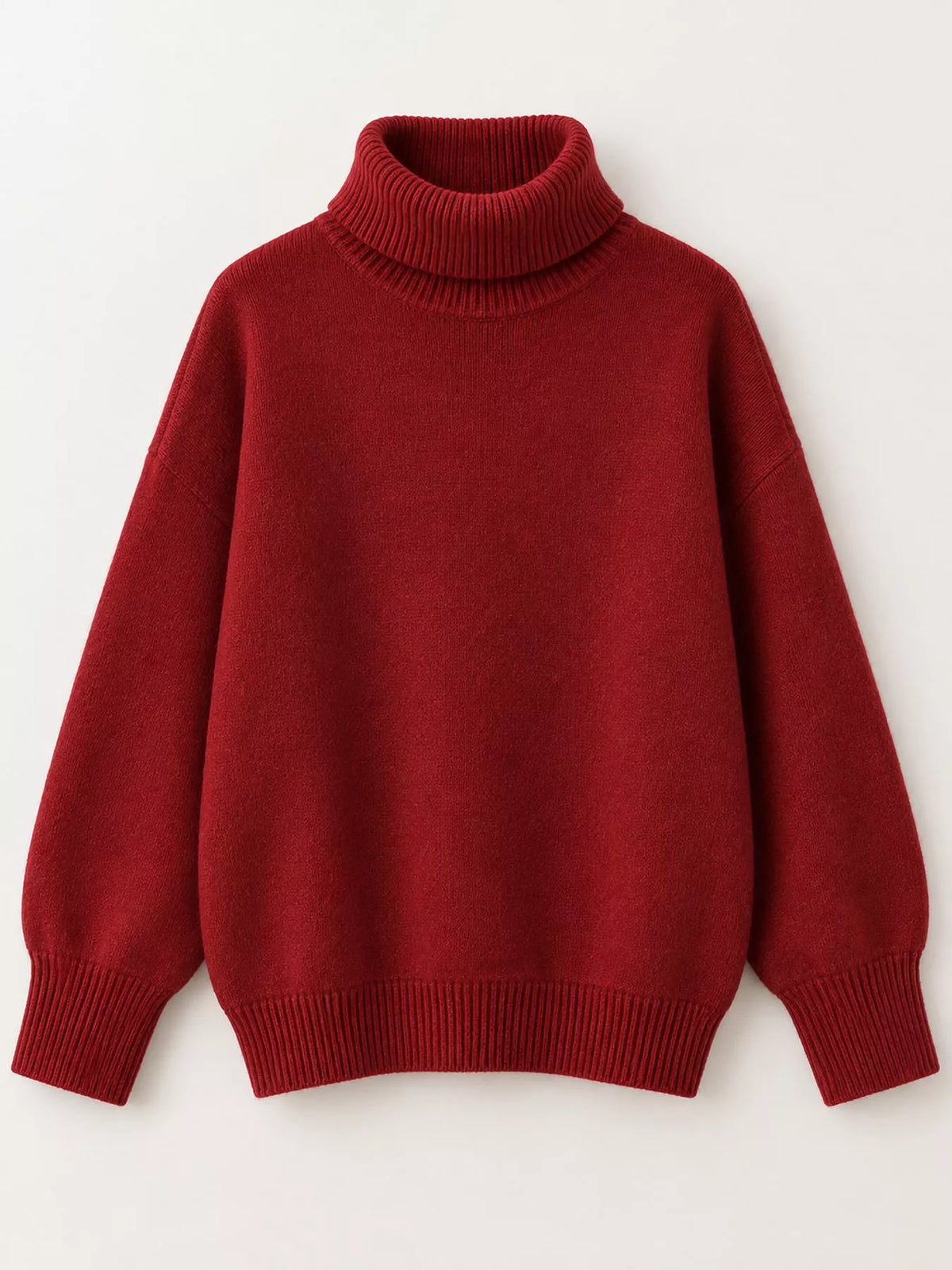 turtleneck dropped shoulder sweater | dropsona - neutral - packaging