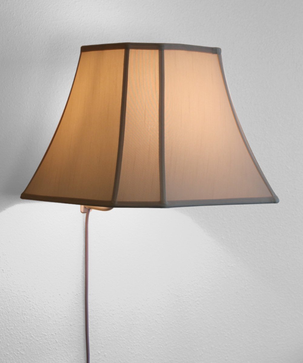 16"w floating shade plug-in wall light eggshell – mini | dropsona - neutral - everyday use
