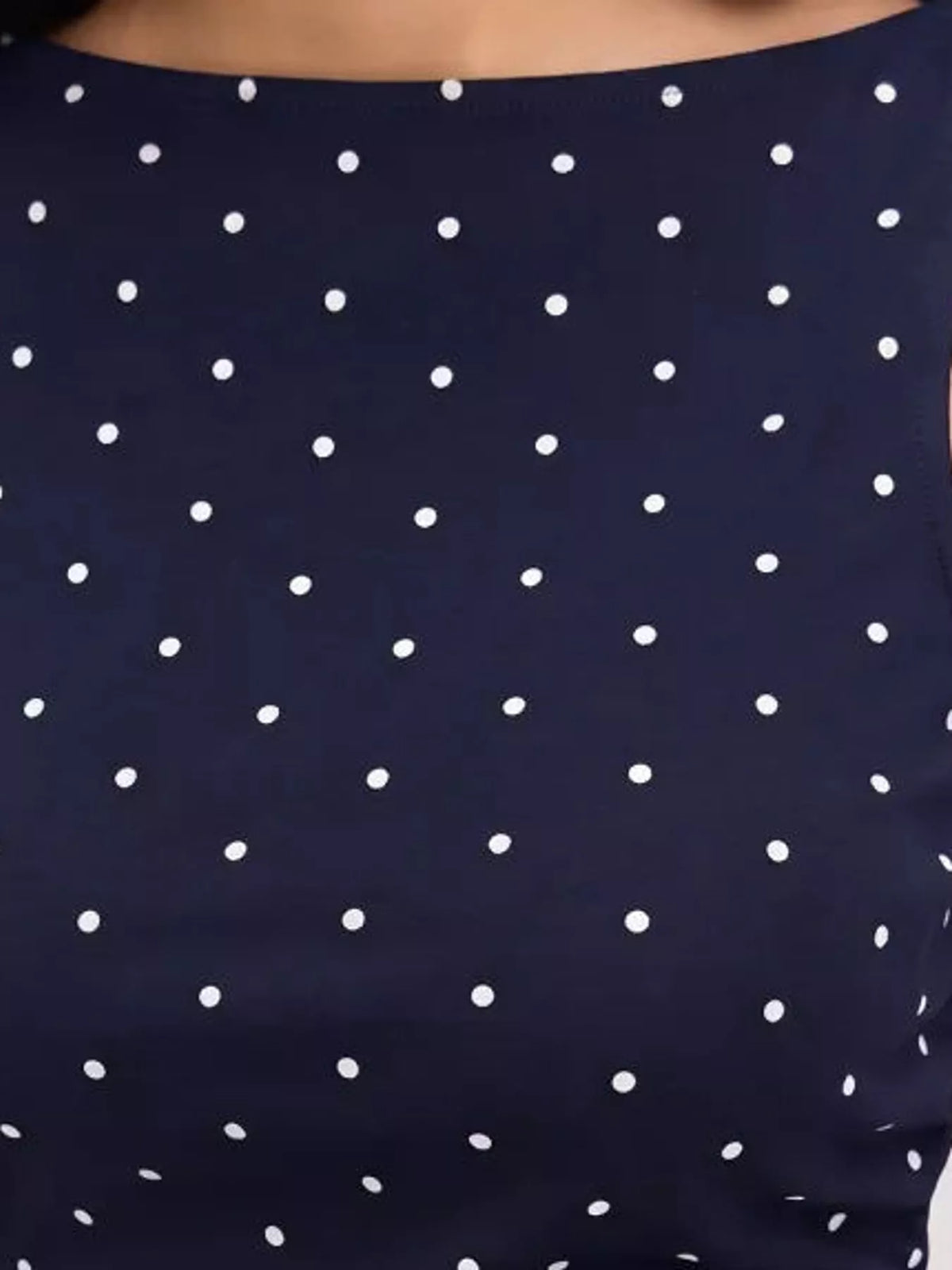 polka dot print sleeveless tank top with tie back | dropsona - neutral - packaging