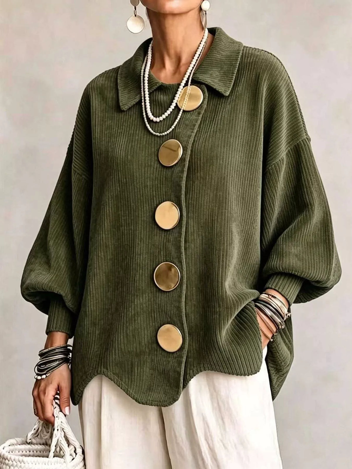 full size ribbed knit gold buttons cardigan plus | dropsona - neutral - material texture