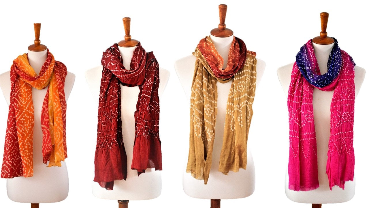 omsutra tie-dye designer fashion silk scarves – handcr | dropsona - neutral - usage example