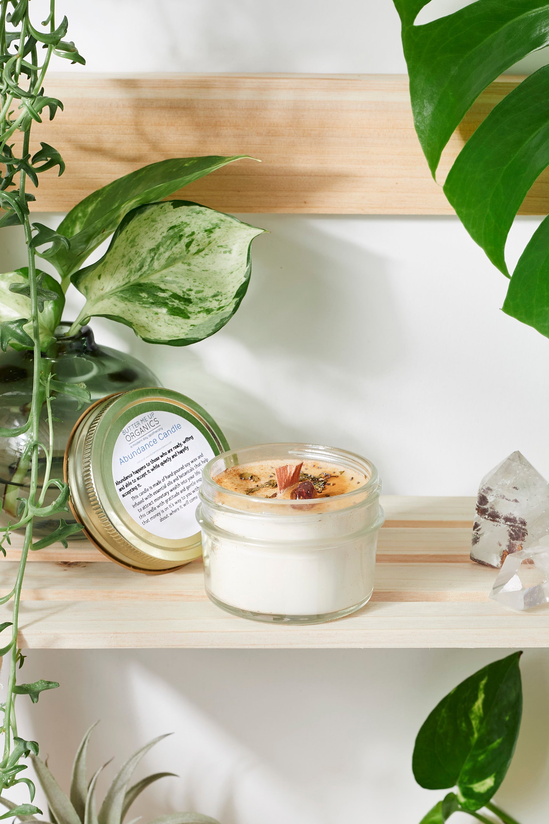abundance candle / ritual intention | dropsona - neutral - material texture
