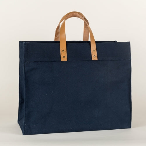 box tote bag canvas and leather – you need this f | dropsona - neutral - size reference