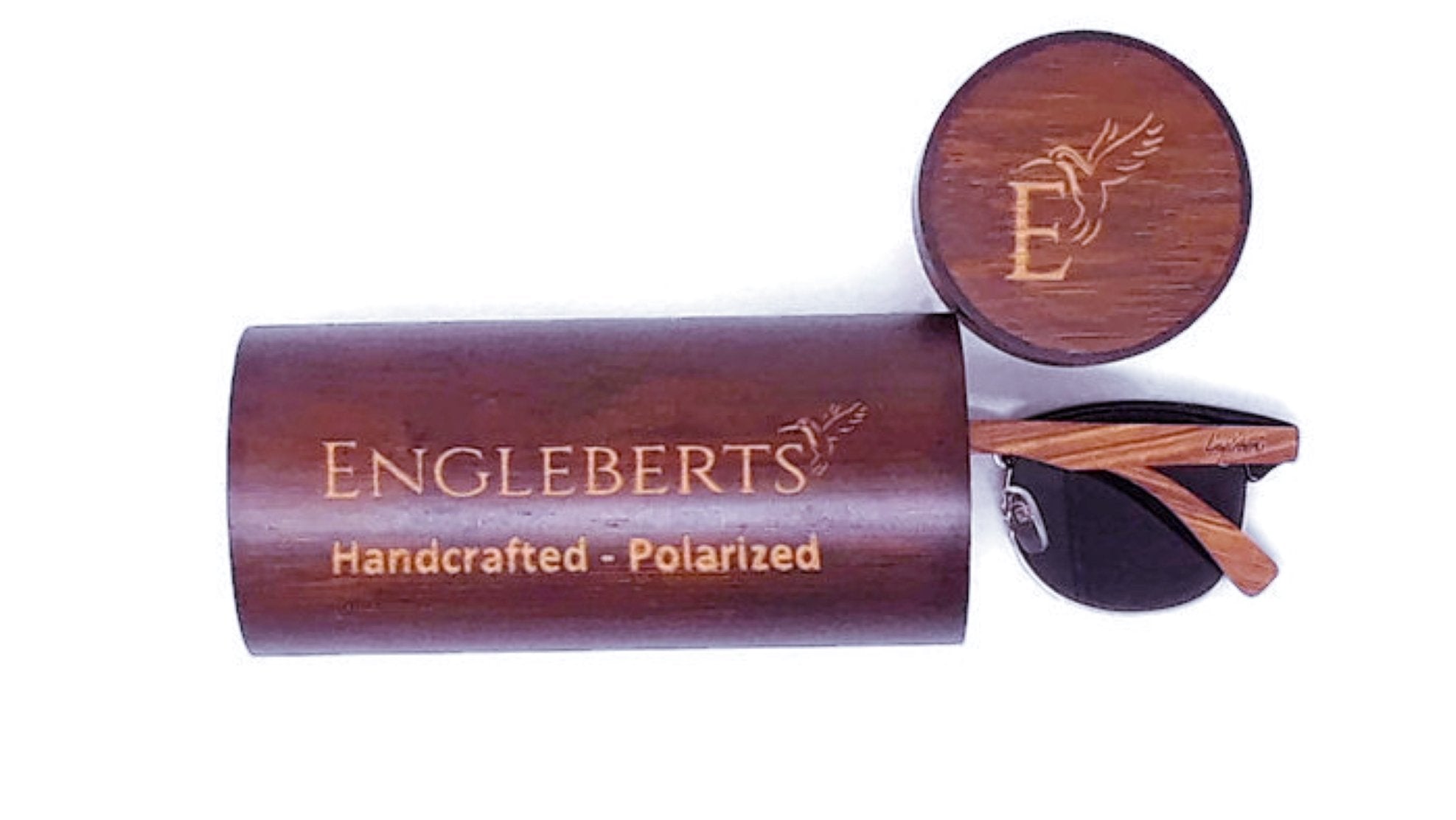 real walnut wood club style sunglasses with bamboo cas | dropsona - neutral - packaging