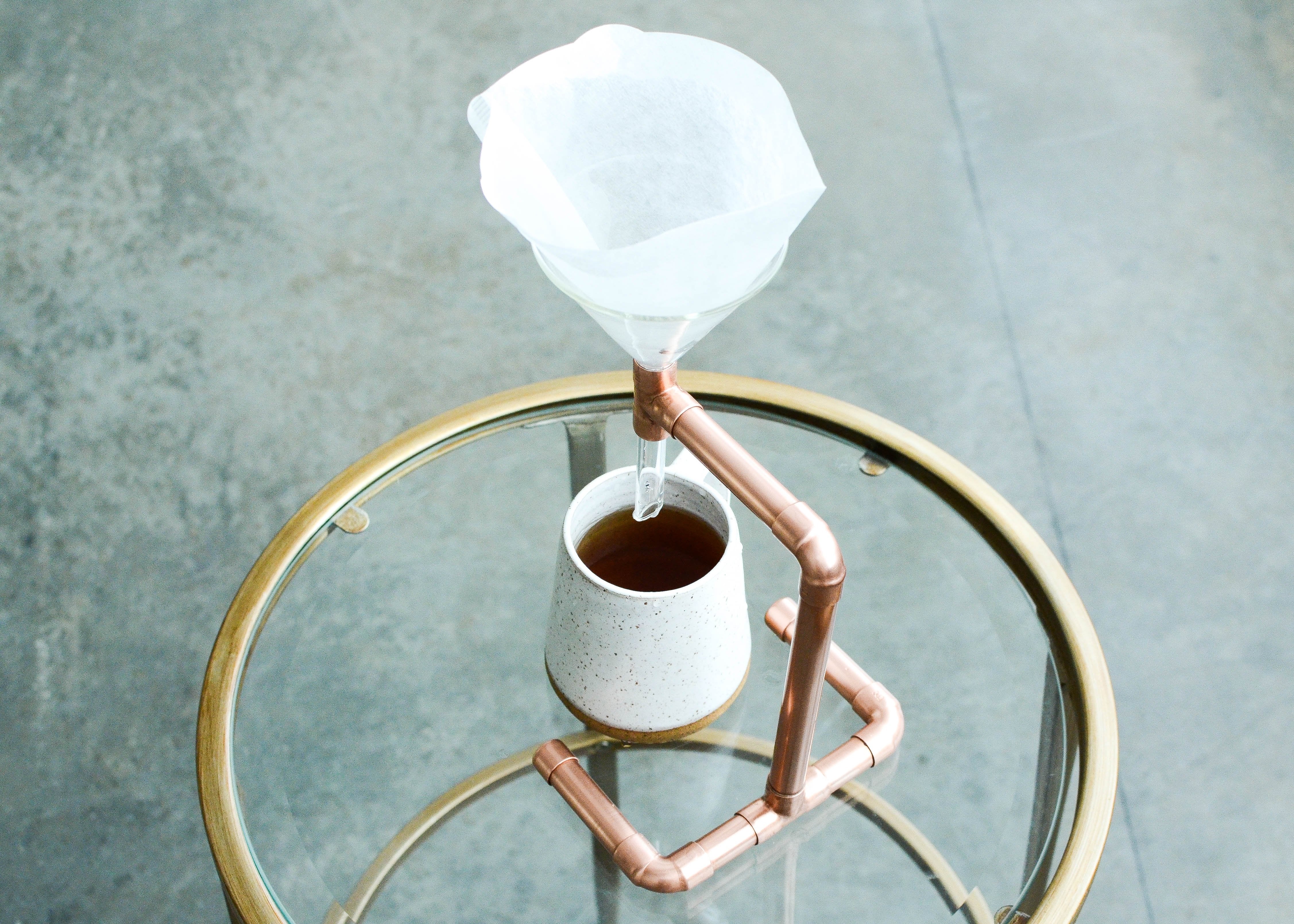 copper coffee pour over – display functional art in yo | dropsona - neutral - size reference