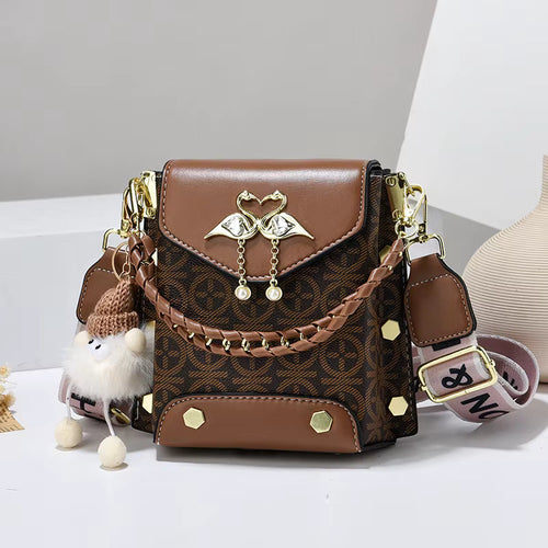 fashionable crossbody flip cover bag – ster number of | dropsona - neutral - front view