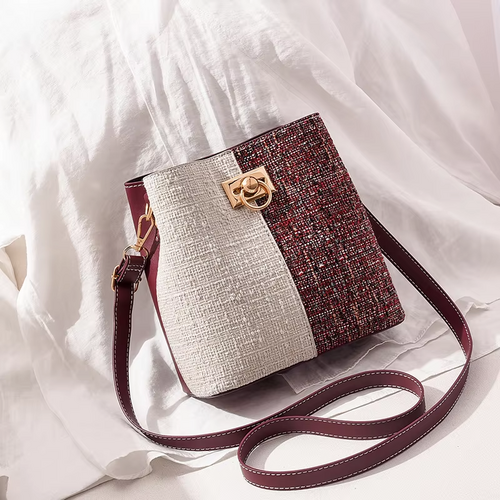 new fashion texture bucket bag - foreign gas large cap | dropsona - neutral - material texture