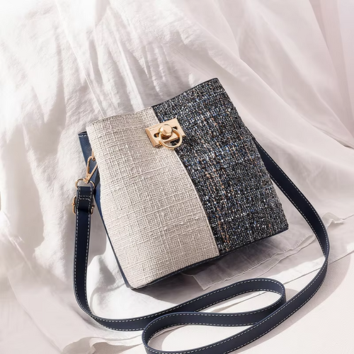 new fashion texture bucket bag - foreign gas large cap | dropsona - neutral - size reference