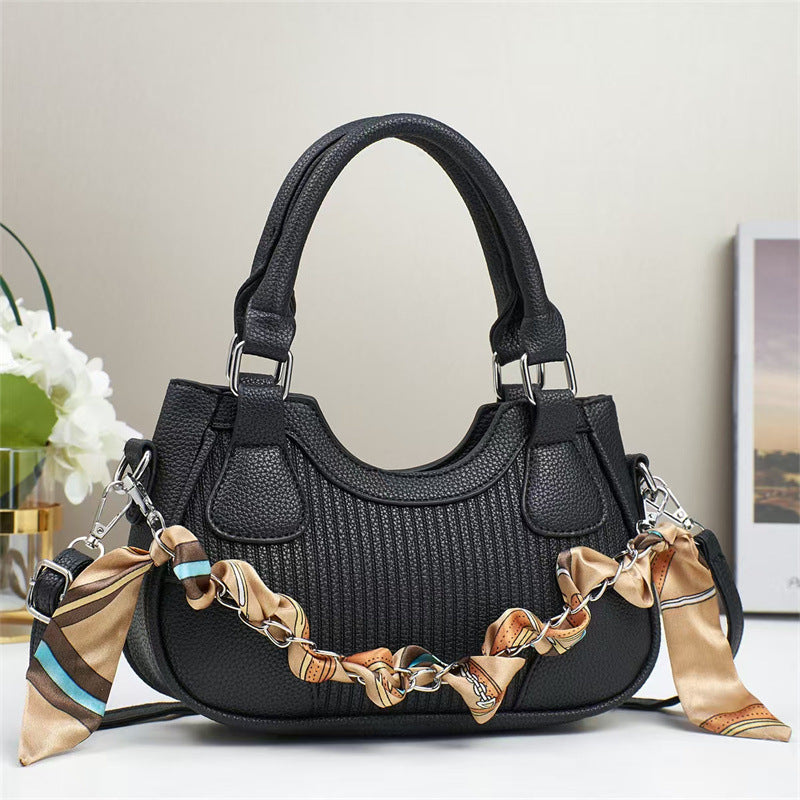 elegant braided chain handbag - luxury handmade women' | dropsona - neutral - everyday use