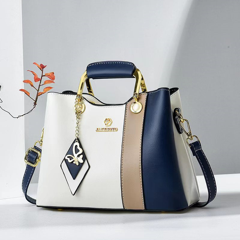 single shoulder handheld crossbody bag – ster number o | dropsona - neutral - material texture