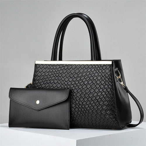 2 in 1 bold luxe structured handbag - women's fashion | dropsona - neutral - size reference