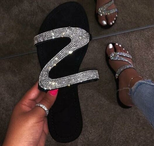 2021 bling slides women's slippers for summer be | dropsona - neutral - size reference