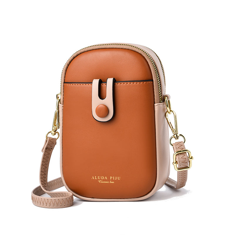 cell phone crossbody bag – f handles/straps: single pl | dropsona - neutral - size reference