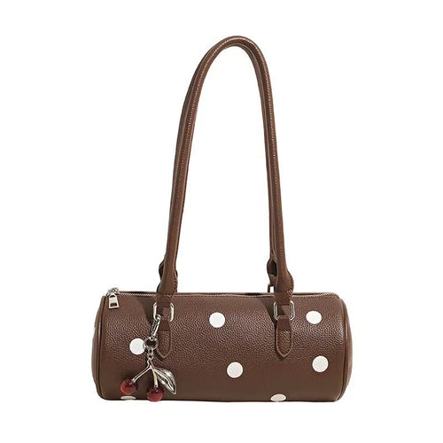cylindrical women's bag with pendant – fashion trend, | dropsona - neutral - size reference