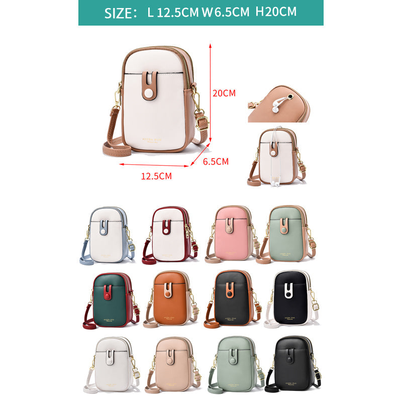 cell phone crossbody bag – f handles/straps: single pl | dropsona - neutral - material texture