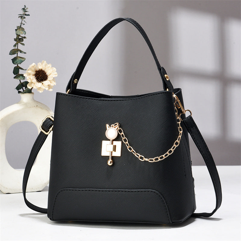 classy bucket bag - women pu leather shoulder ba | dropsona - neutral - everyday use
