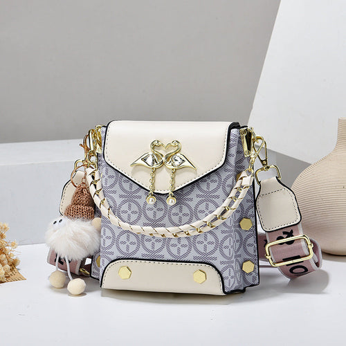 fashionable crossbody flip cover bag – ster number of | dropsona - neutral - material texture