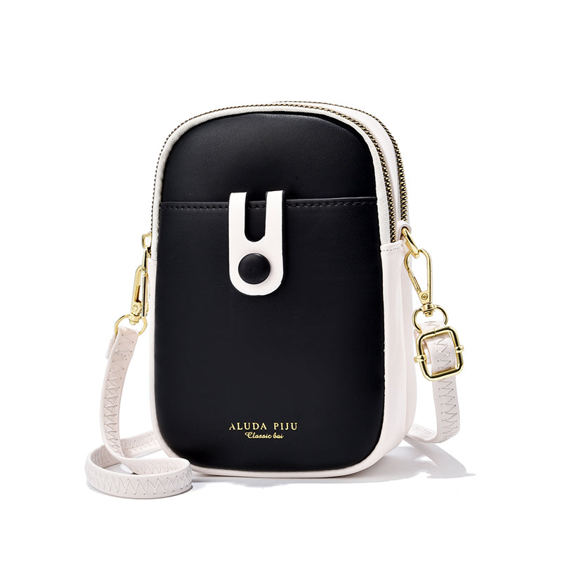 cell phone crossbody bag – f handles/straps: single pl | dropsona - neutral - front view