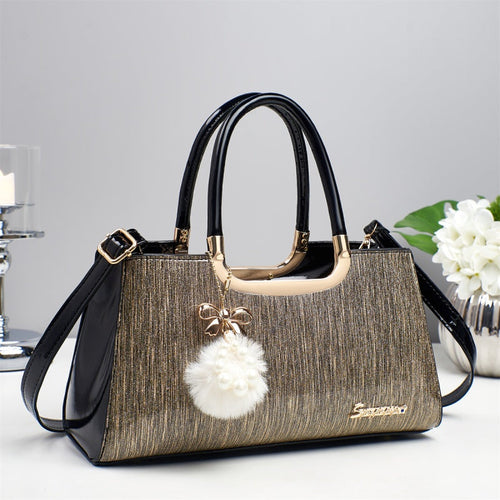 women's leather handbag – waterproof, fashion trend sh | dropsona - neutral - size reference