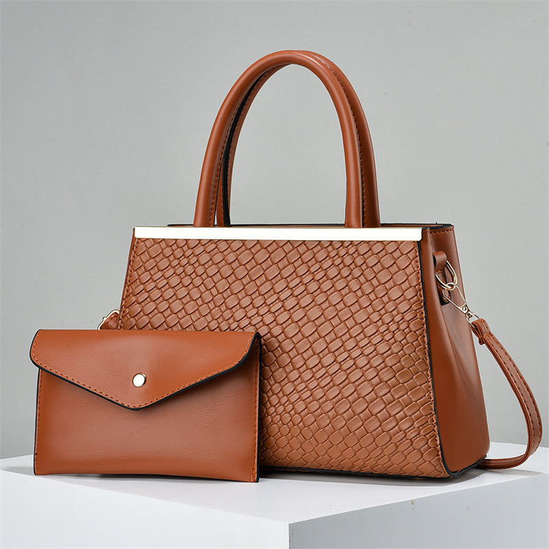 2 in 1 bold luxe structured handbag - women's fashion | dropsona - neutral - everyday use