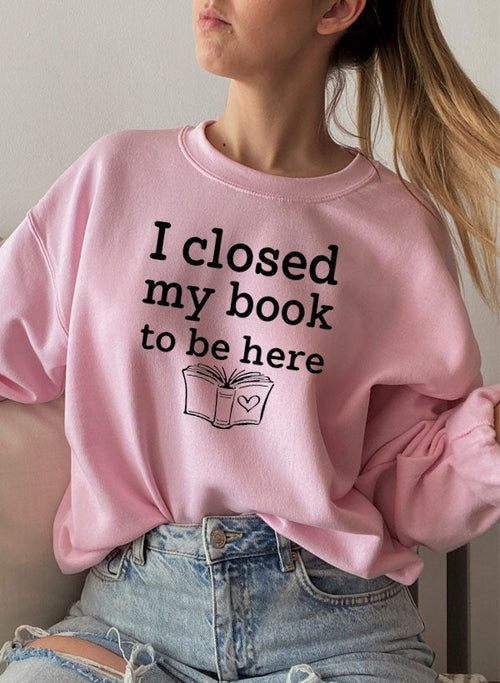 i closed my book to be here sweat shirt – shop cool sw | dropsona - neutral - size reference