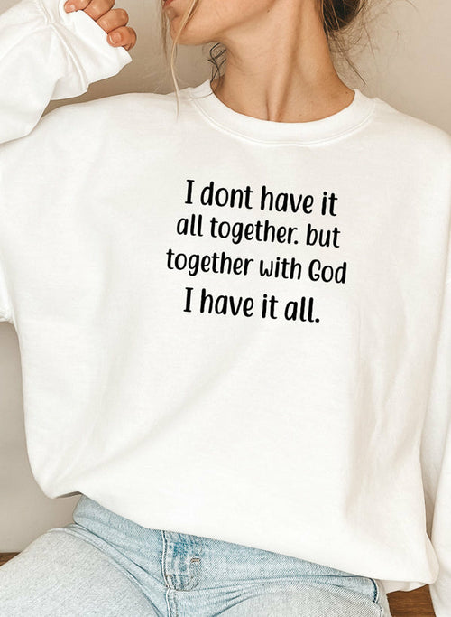 i dont have it all together sweat shirt – shop cool sw | dropsona - neutral - material texture