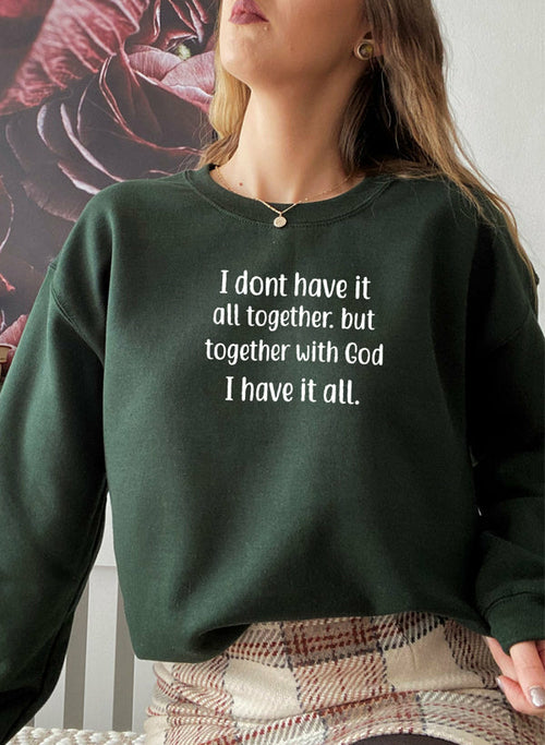 i dont have it all together sweat shirt – shop cool sw | dropsona - neutral - size reference